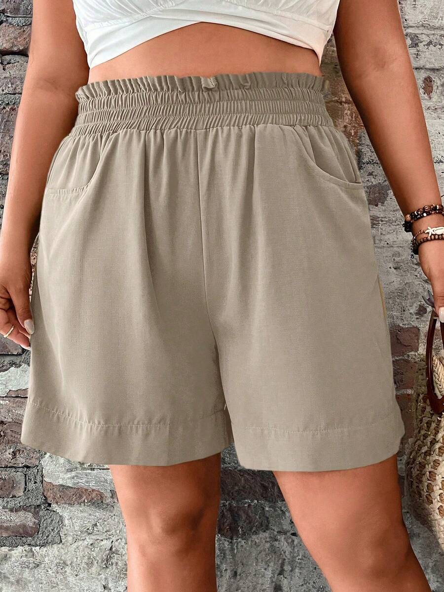 Pantaloni scurți SHEIN, bej