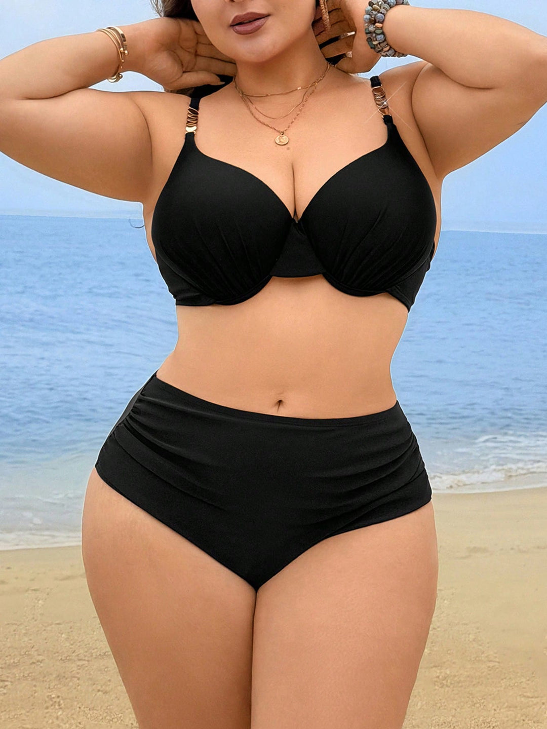 Set bikini de baie SHEIN, negru