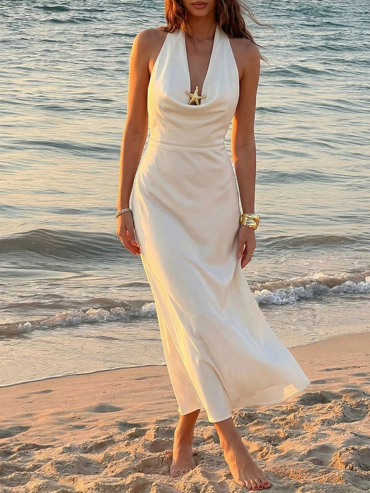 Rochie maxi SHEIN, bej