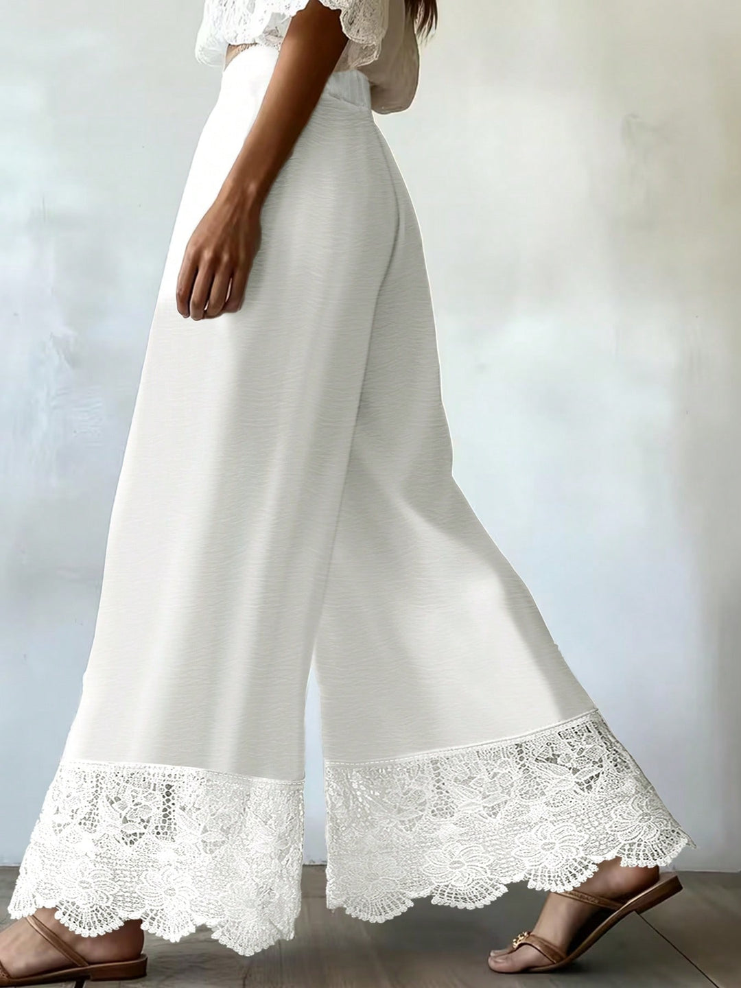 Pantaloni SHEIN, alb
