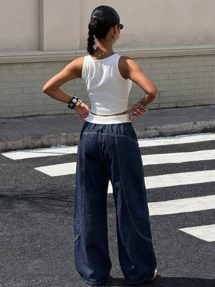 Pantaloni SHEIN, albastru