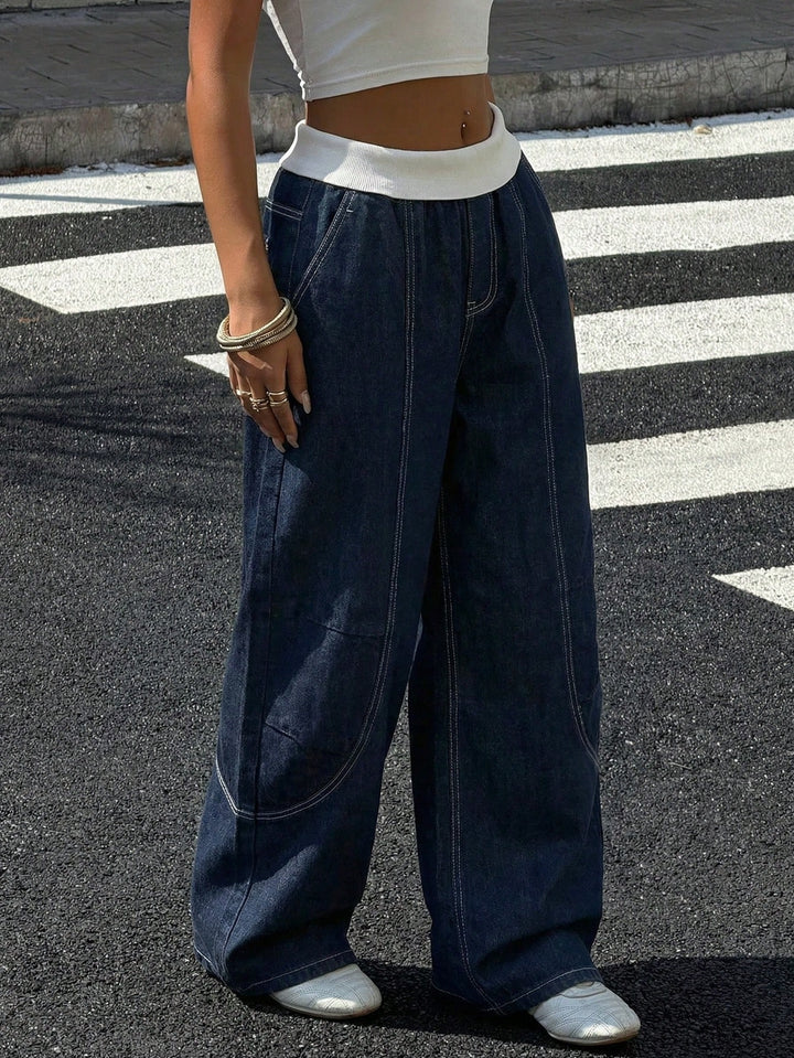 Pantaloni SHEIN, albastru