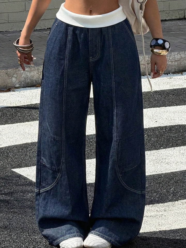 Pantaloni SHEIN, albastru