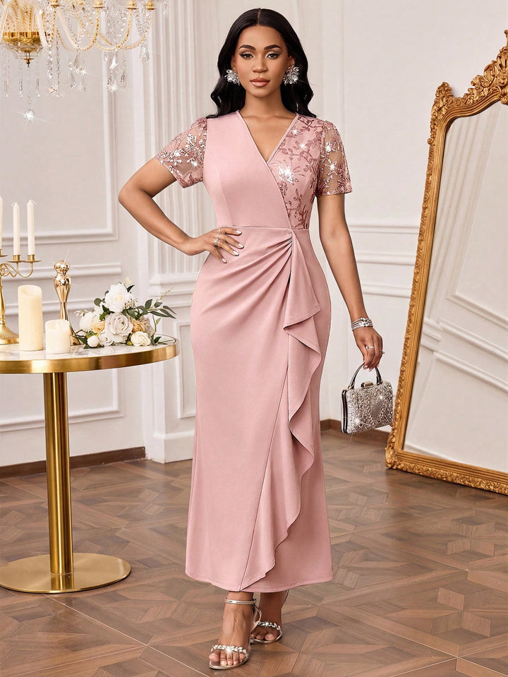Rochie maxi SHEIN, roz