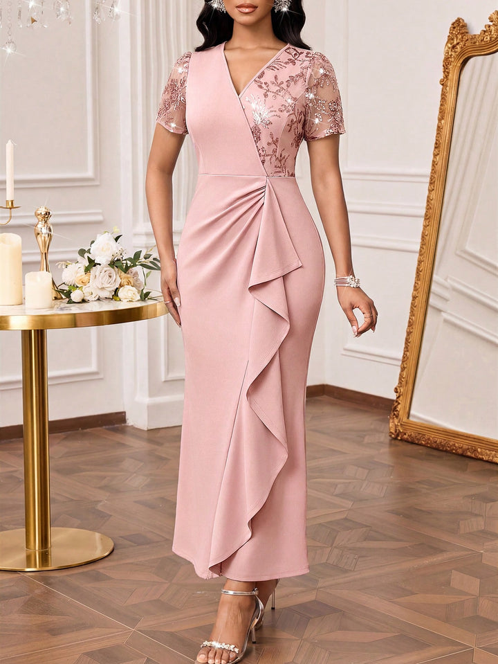 Rochie maxi SHEIN, roz