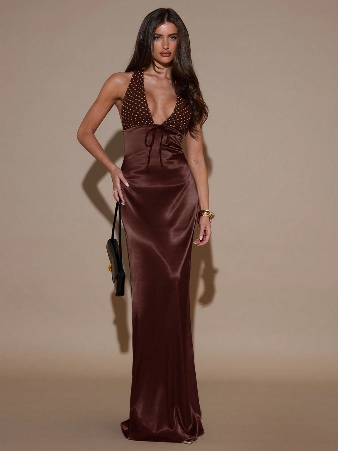 Rochie maxi SHEIN, maro