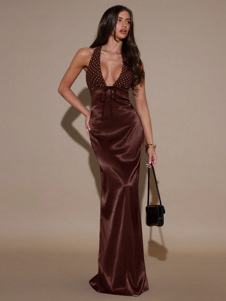 Rochie maxi SHEIN, maro