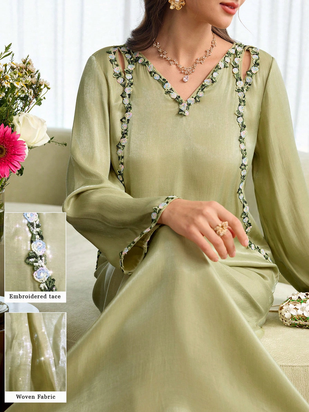 Rochie SHEIN, kaki