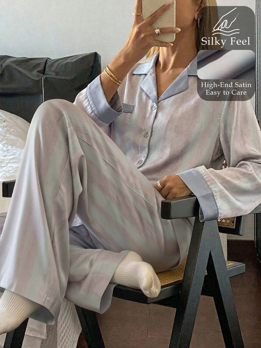 Pijama SHEIN, albastru
