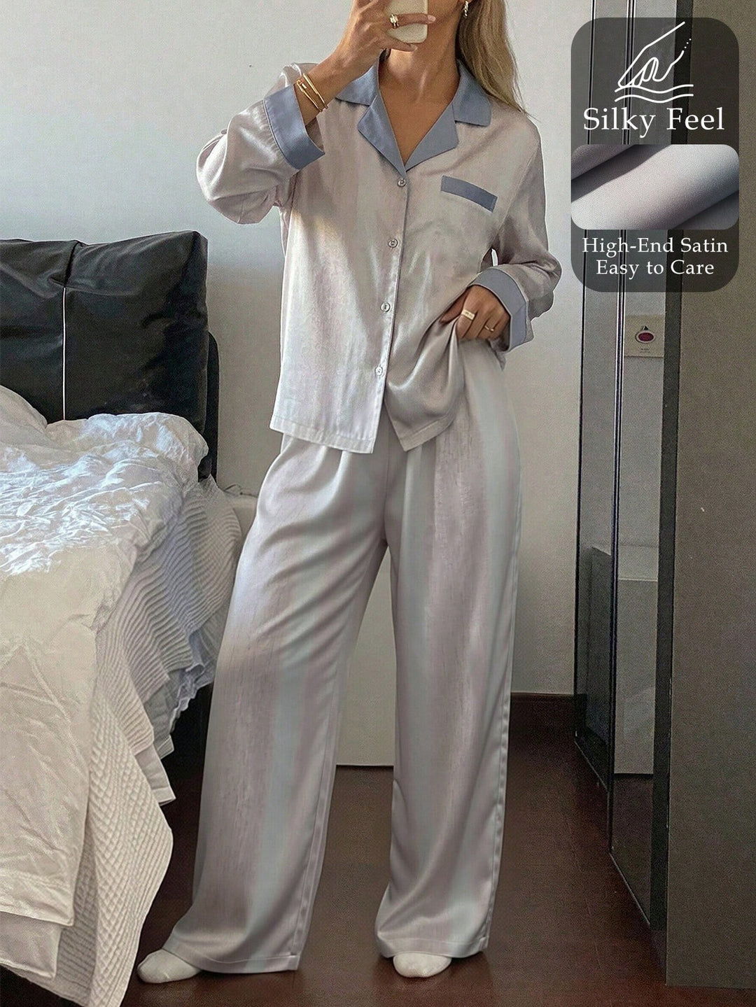Pijama SHEIN, albastru