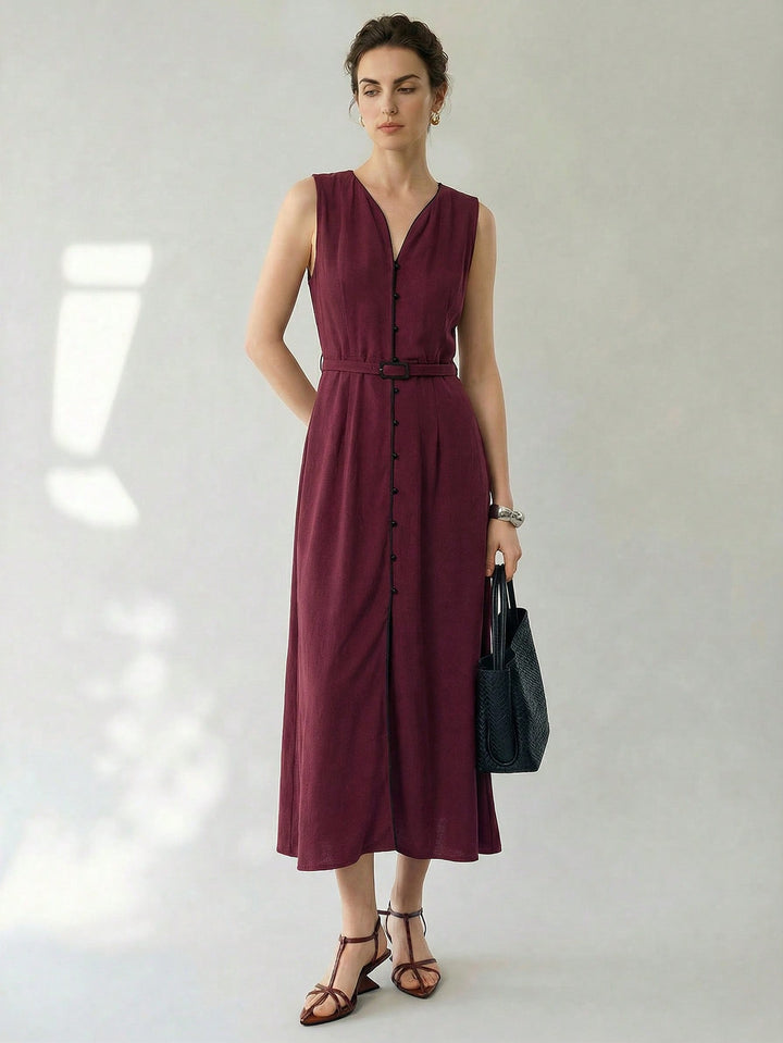 Rochie midi SHEIN, vișiniu