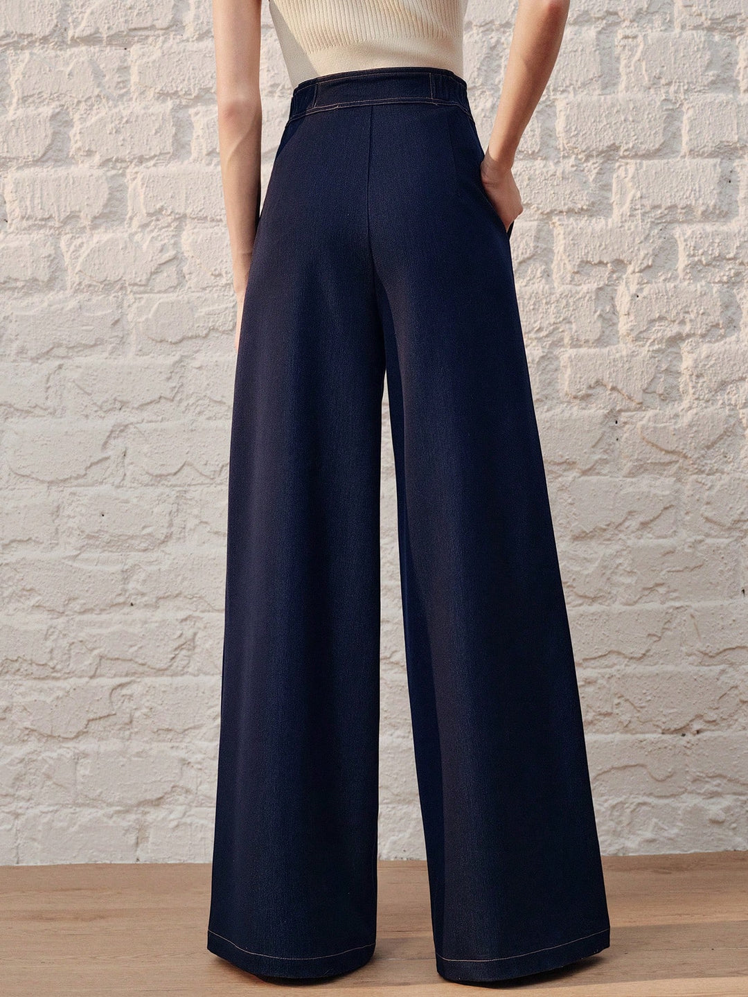 Pantalon SHEIN, albastru