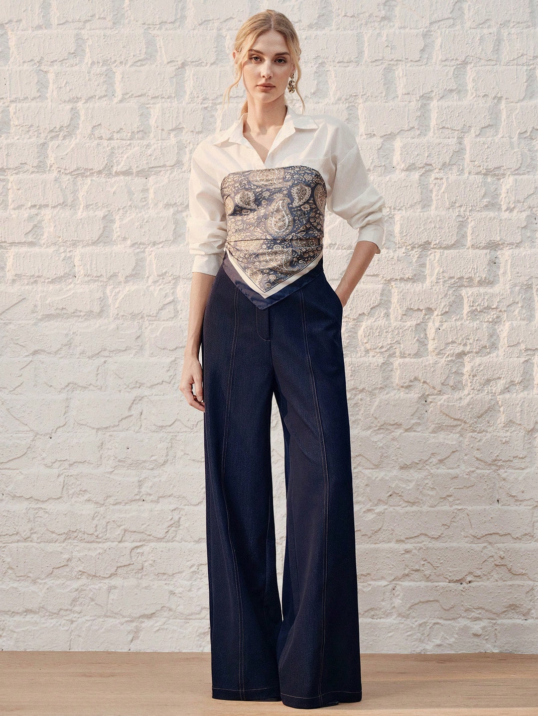 Pantalon SHEIN, albastru