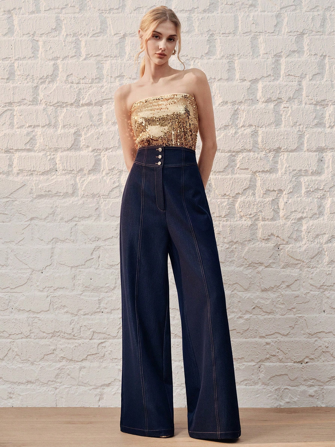 Pantalon SHEIN, albastru