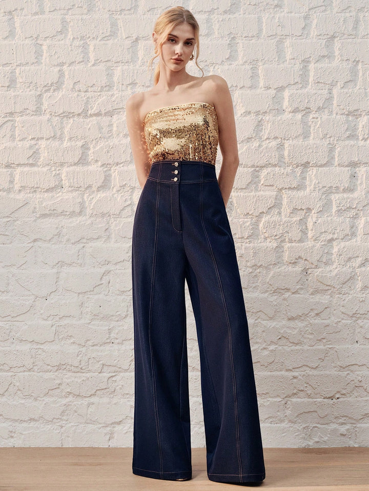 Pantalon SHEIN, albastru