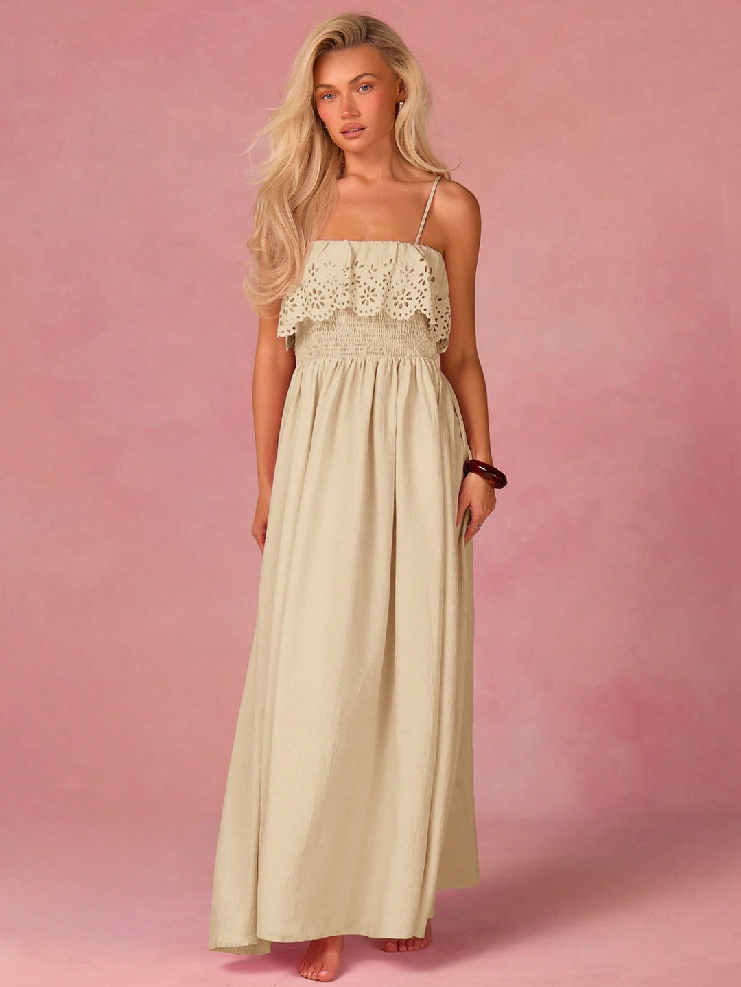 Rochie maxi SHEIN, kaki