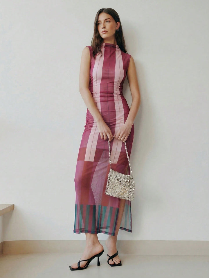 Rochie midi SHEIN, mix culori