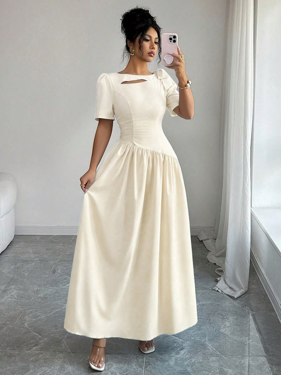 Rochie maxi SHEIN, portocaliu