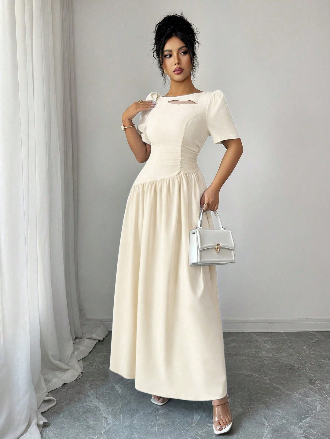 Rochie maxi SHEIN, portocaliu
