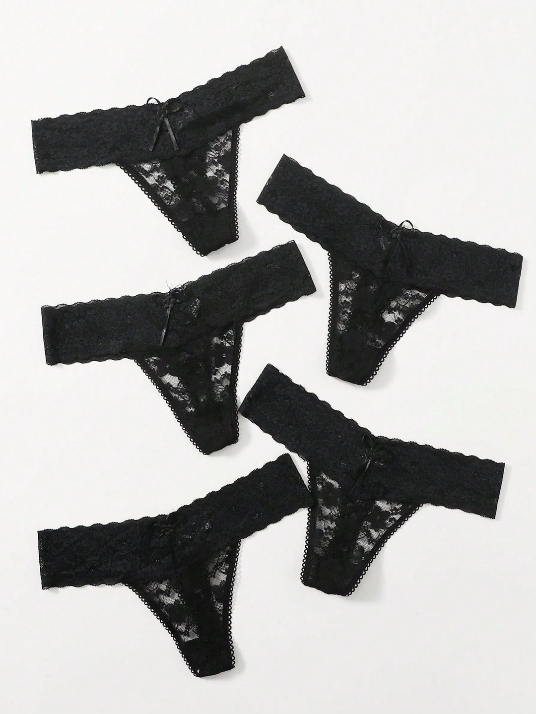SHEIN tanga bugyi, fekete