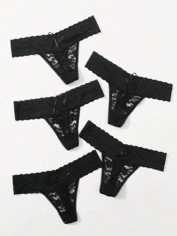 SHEIN tanga bugyi, fekete