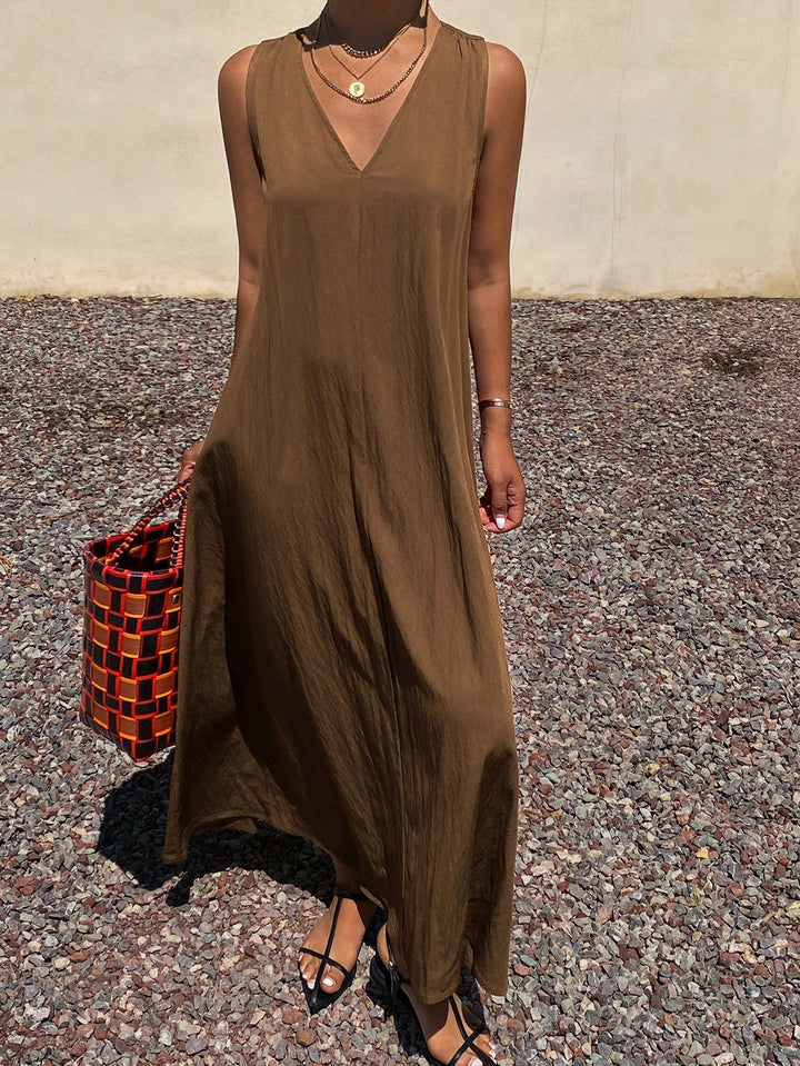 Rochie midi SHEIN, maro