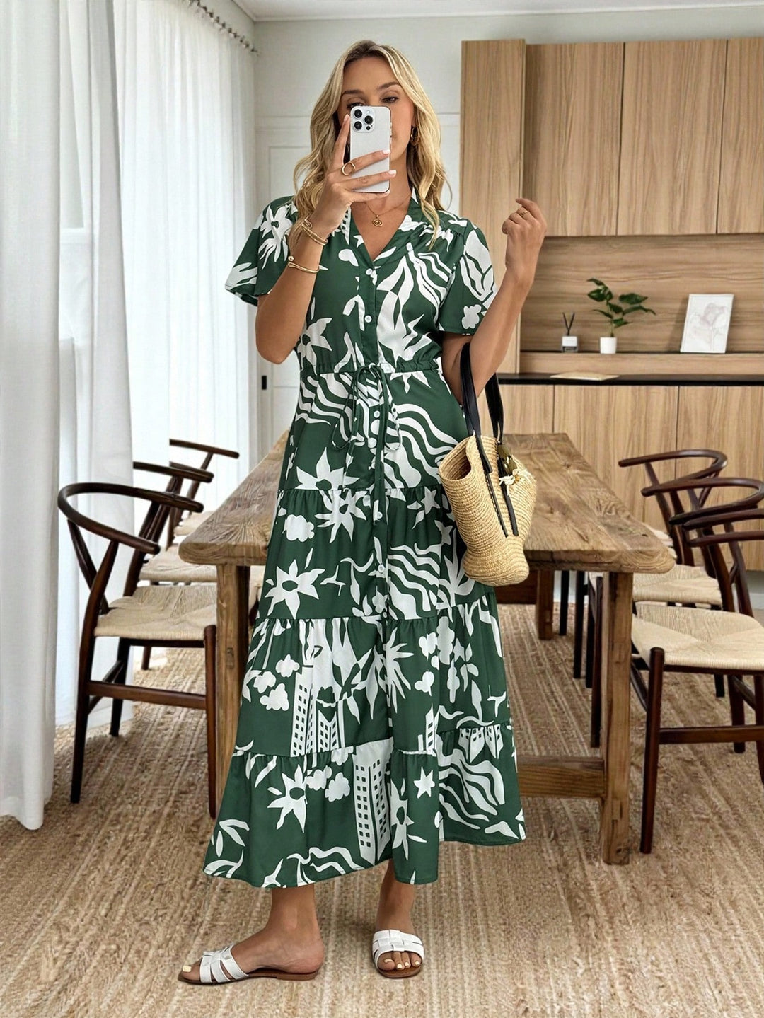 Rochie maxi SHEIN, mix culori