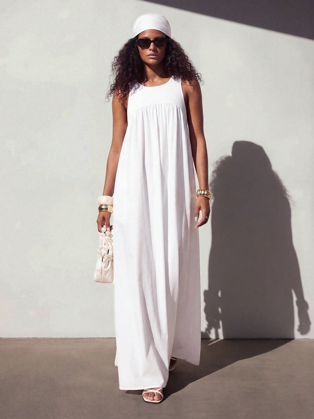 Rochie maxi SHEIN, alb