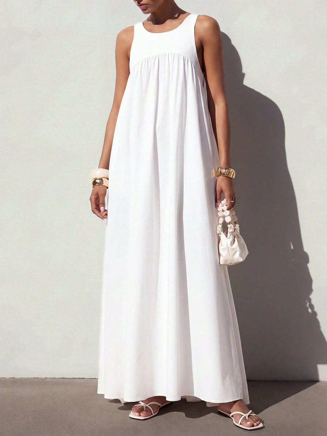 Rochie maxi SHEIN, alb