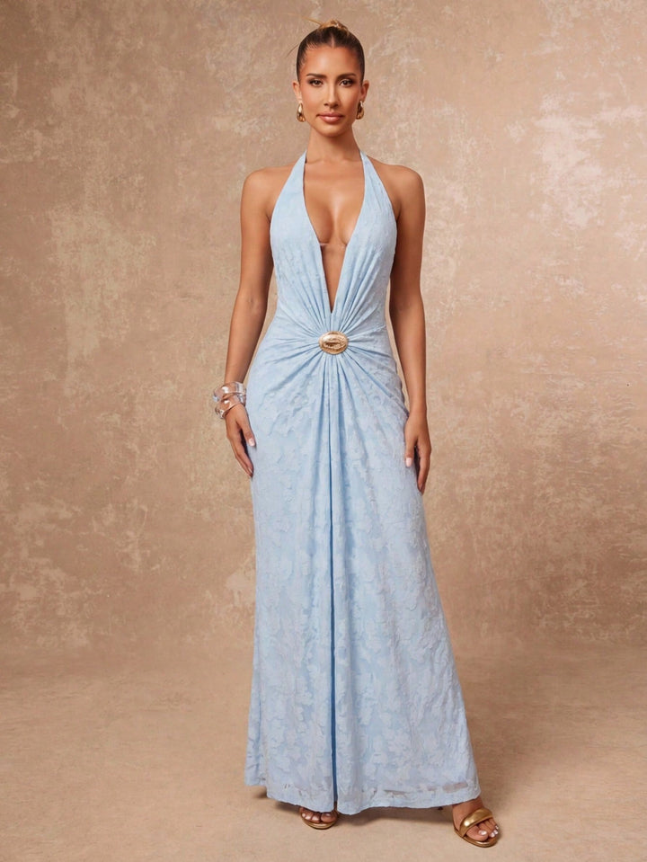 SHEIN maxi ruha, kék