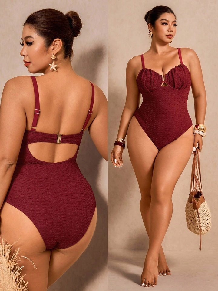 Costum de baie SHEIN, maro