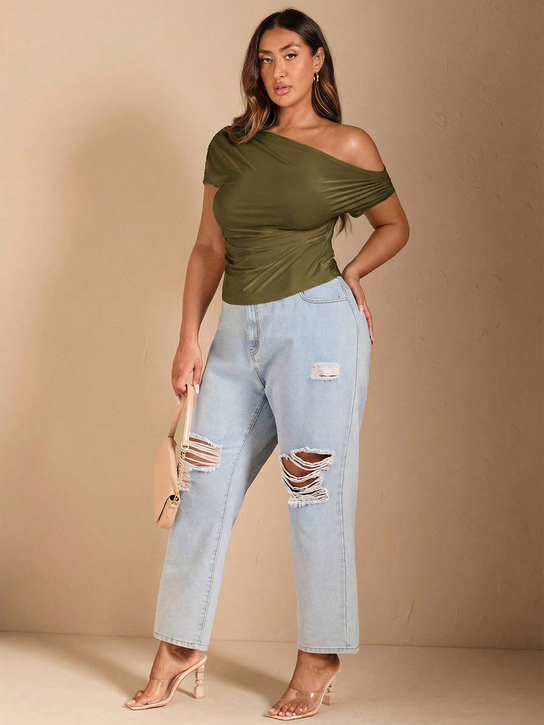 Tricou SHEIN, kaki