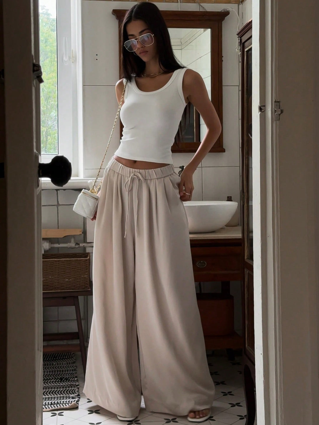 Pantaloni SHEIN, bej