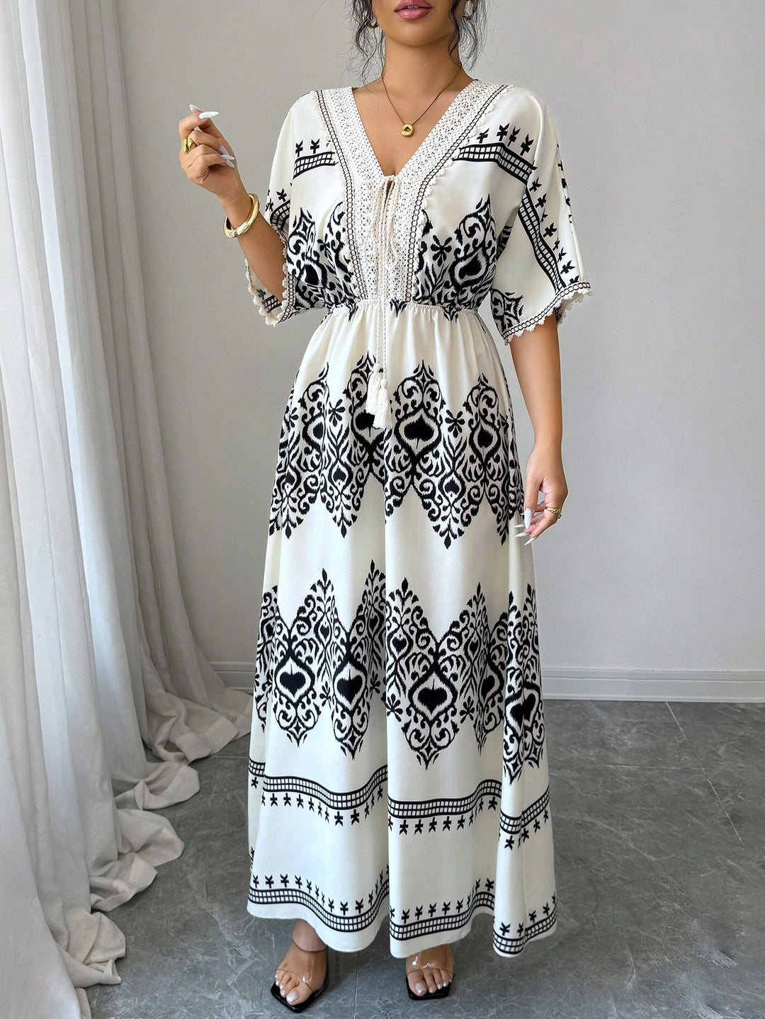 Rochie maxi SHEIN, portocaliu