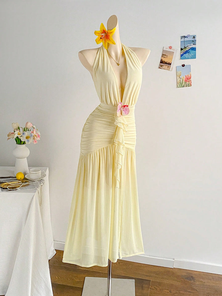 Rochie maxi SHEIN, galben