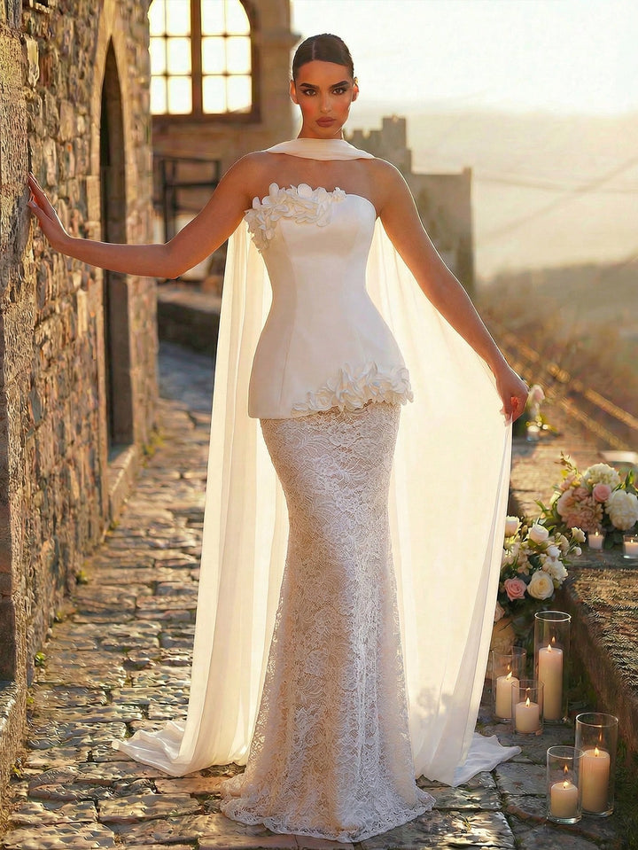 Rochie de mireasă SHEIN, alb