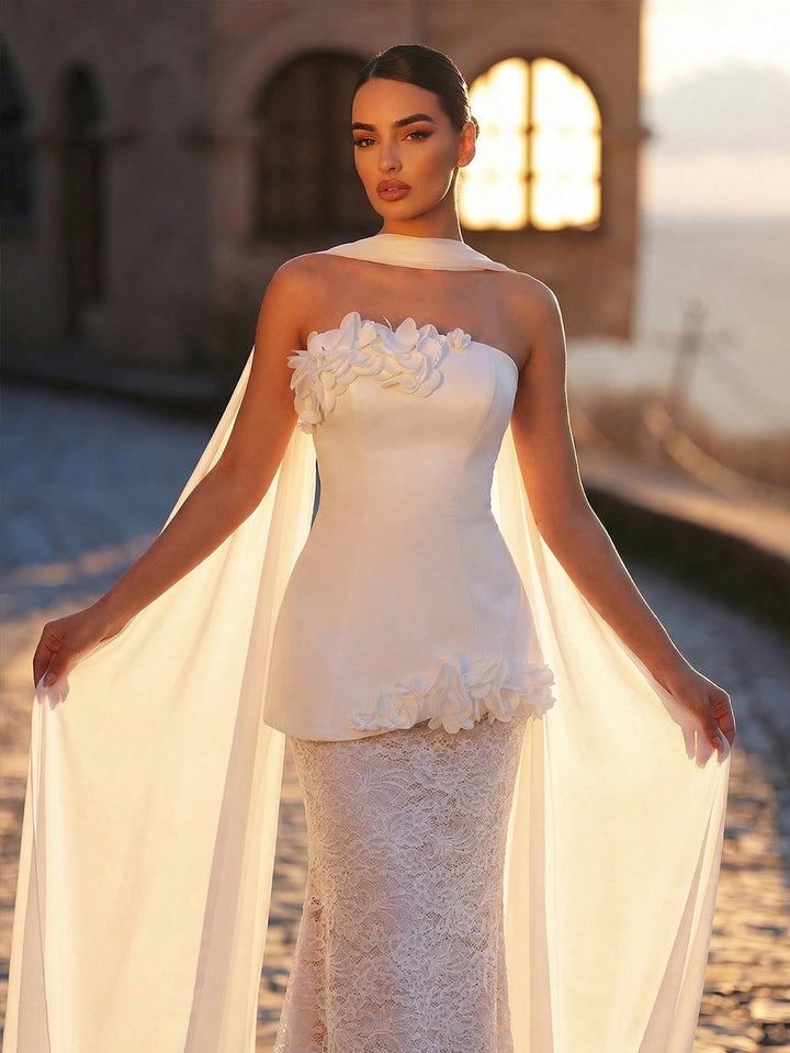 Rochie de mireasă SHEIN, alb
