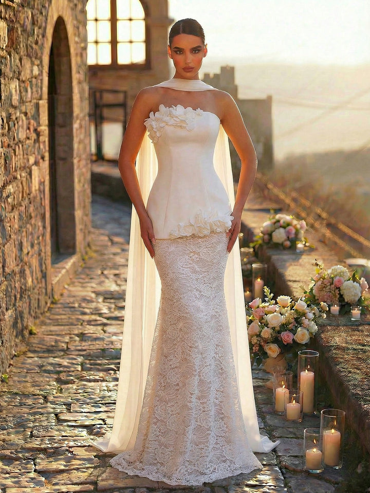 Rochie de mireasă SHEIN, alb