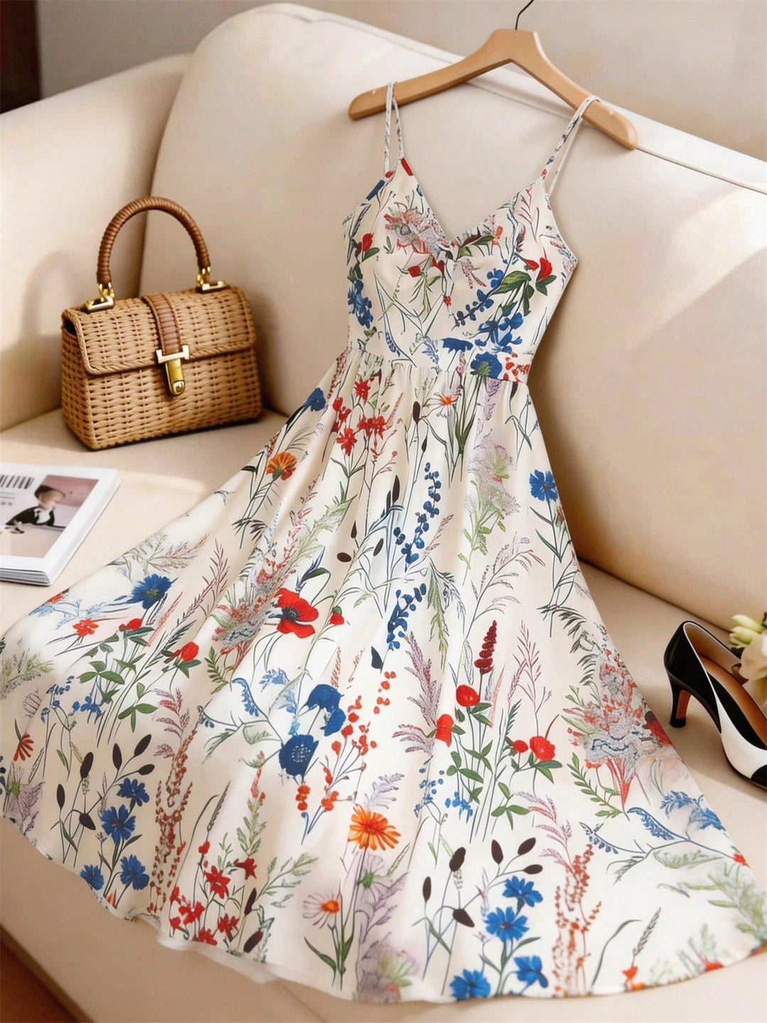 SHEIN maxi ruha, bézs