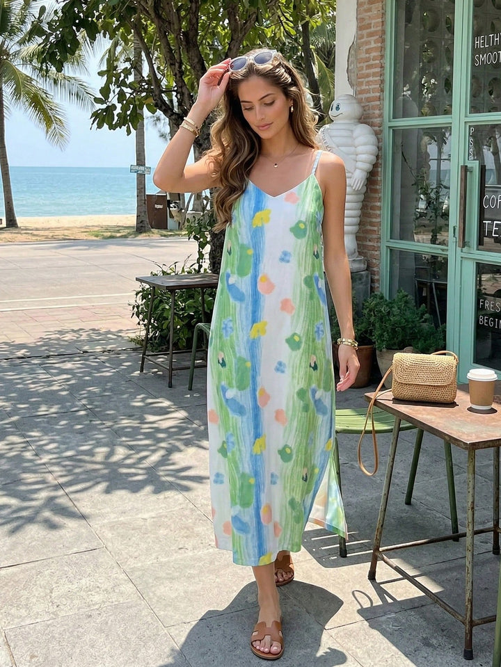 Rochie midi SHEIN, verde