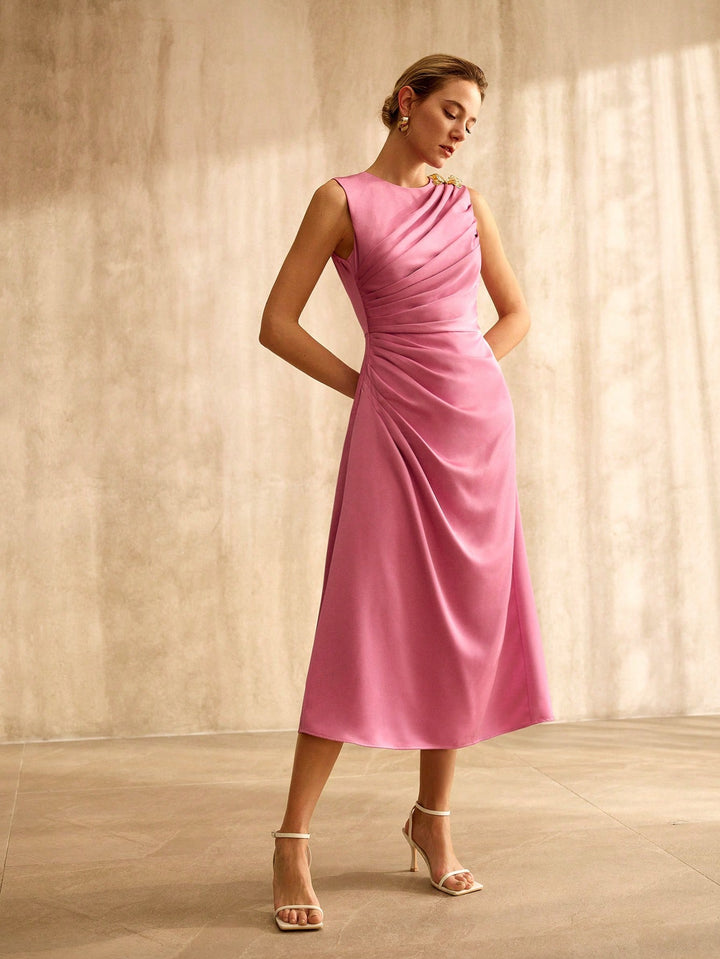 Rochie midi SHEIN, roz
