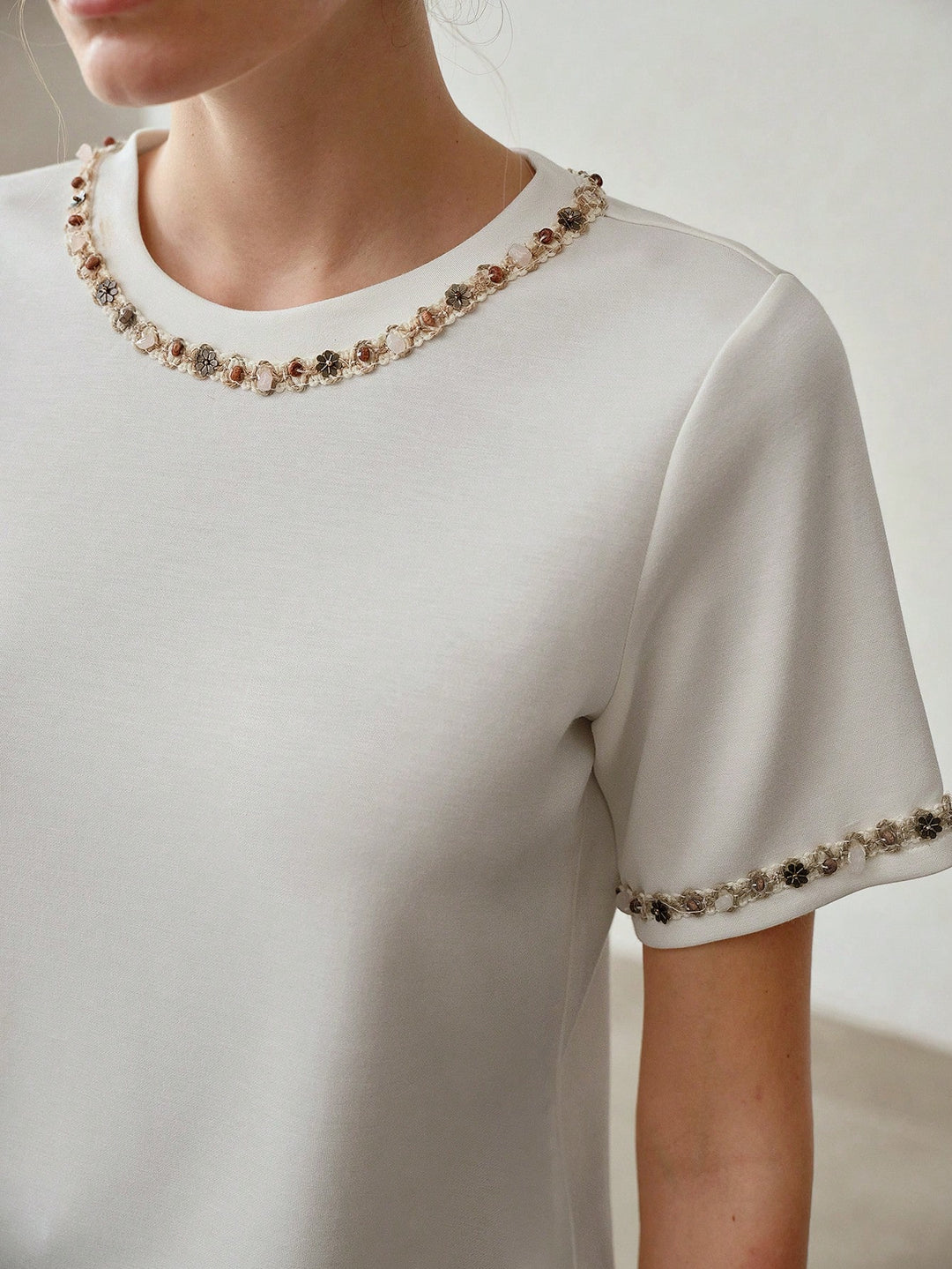 Tricou SHEIN, bej