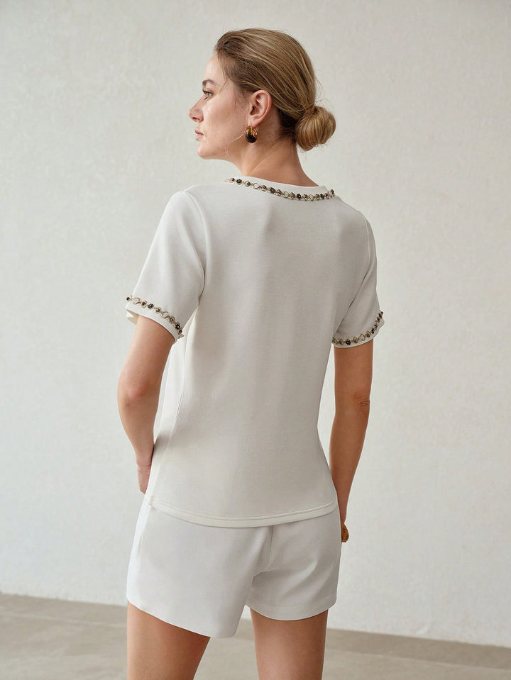 Tricou SHEIN, bej