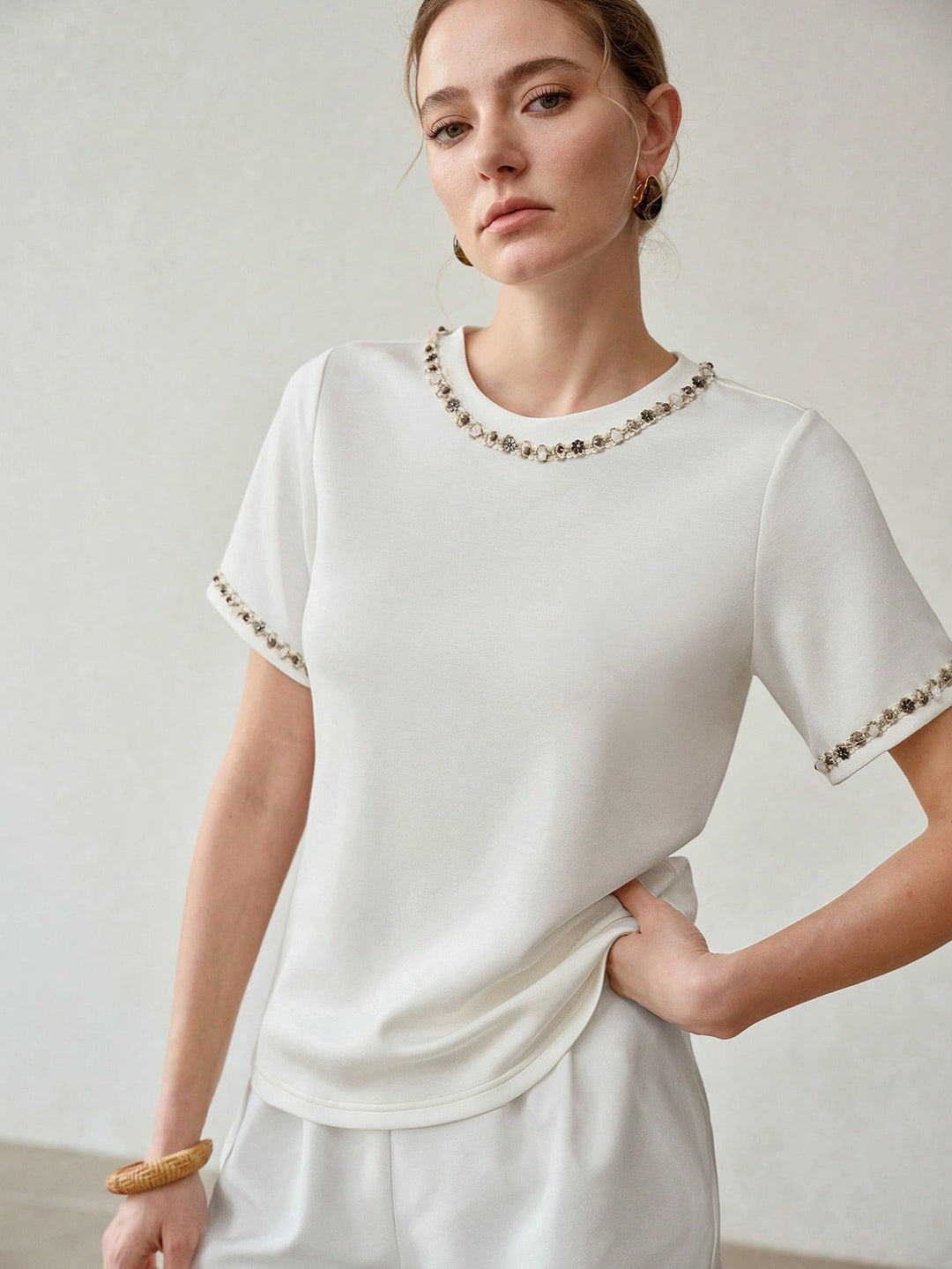 Tricou SHEIN, bej