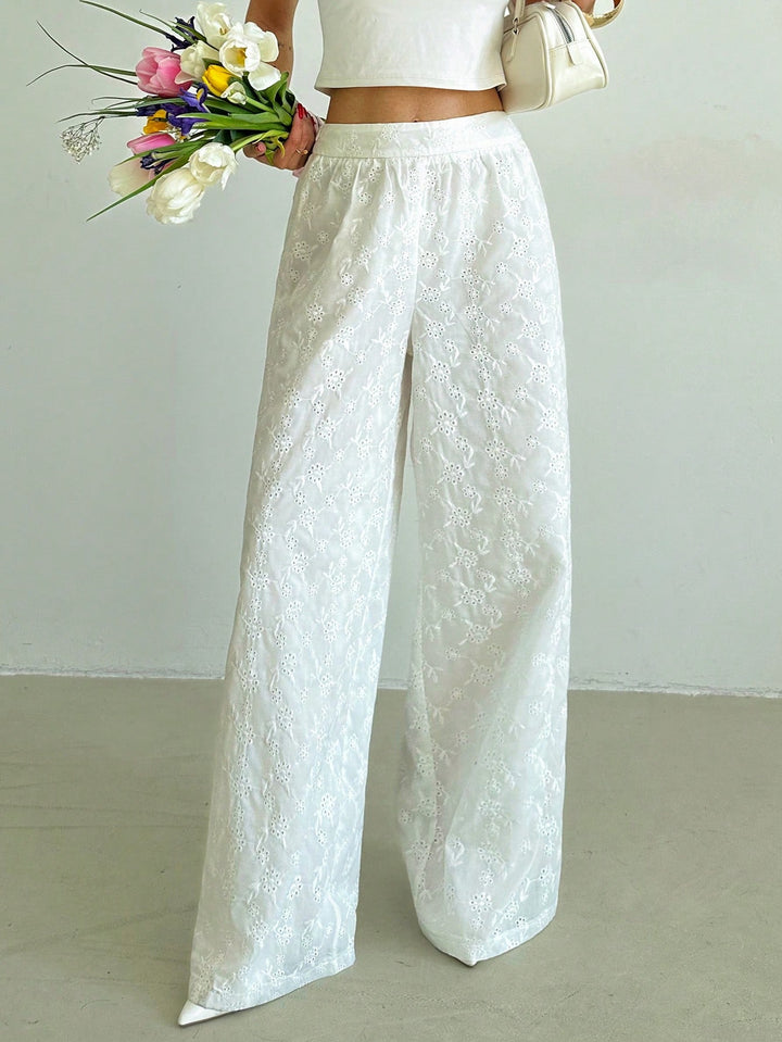 Pantaloni SHEIN, alb