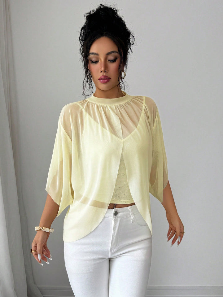 Top SHEIN, galben