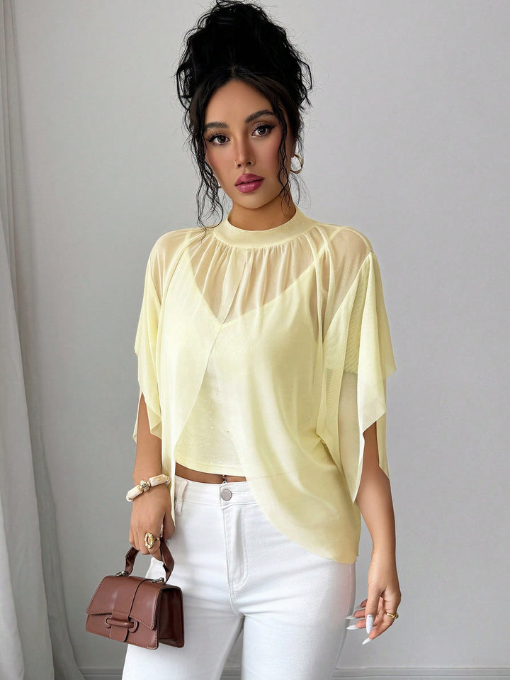 Top SHEIN, galben