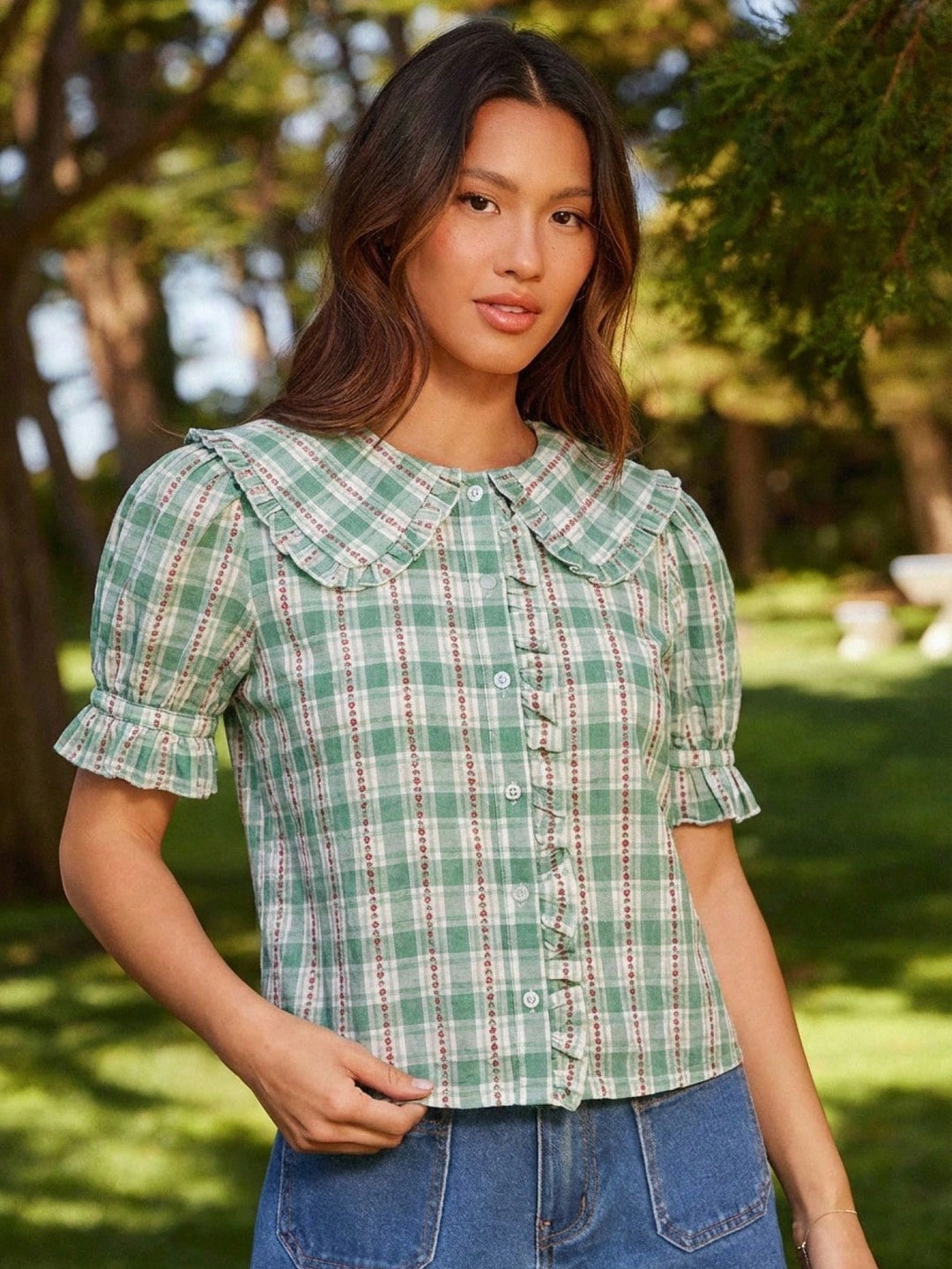 Top SHEIN, verde