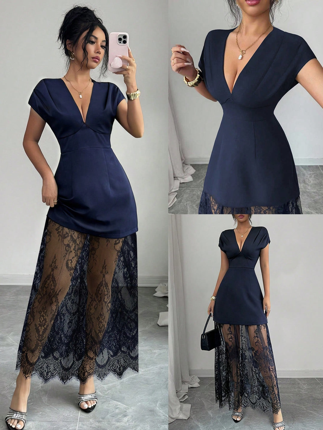 Rochie maxi SHEIN, albastru