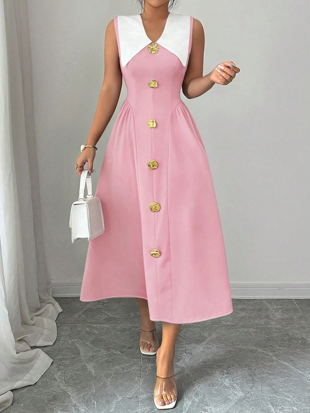 Rochie maxi SHEIN, roz